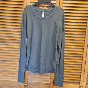 Long-Sleeve Crewneck Top - Dark Gray